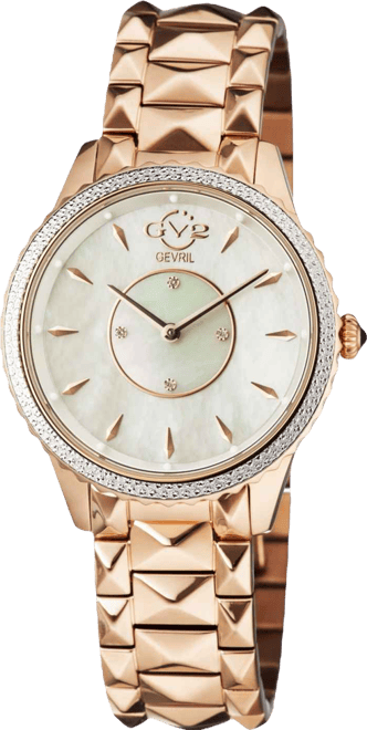 Women's Siena Swiss Quartz Ion Plating Rose Stainless Steel Bracelet Watch 38mm