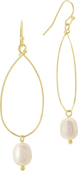 Women's Teardrop Pearl Dangle Earrings