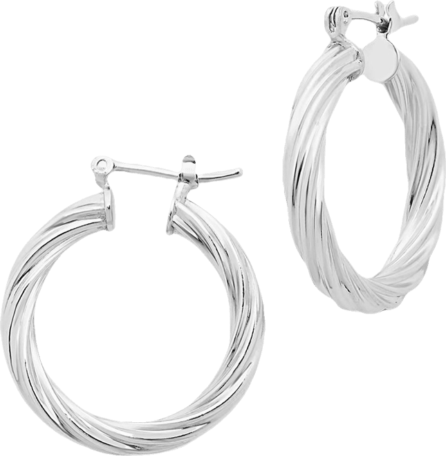 Women's Twisted Hollow Hoop Earrings