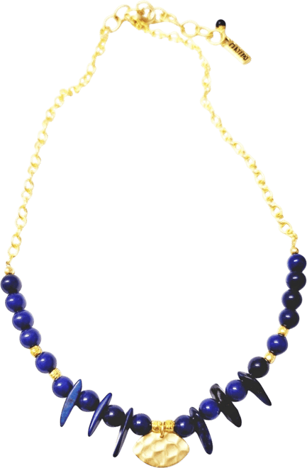 Women's Ain Necklace with Blue Lapis Stones