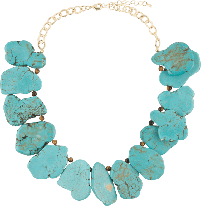 Women's Boulder Genuine Stone Statement Necklace