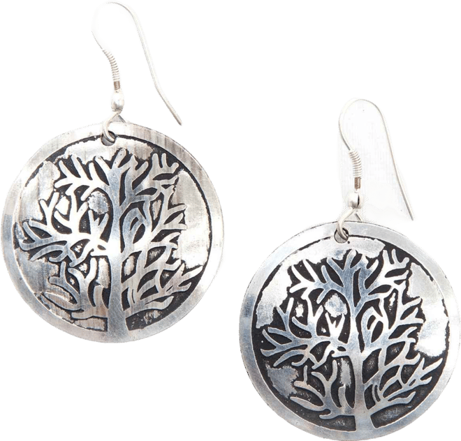 Women's Tree Of Life Drop Earrings
