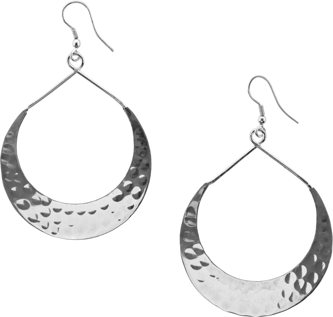 Women's Lunar Crescent Hoop Earrings