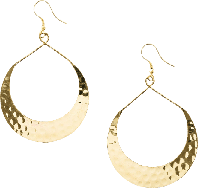Women's Lunar Crescent Hoop Earrings