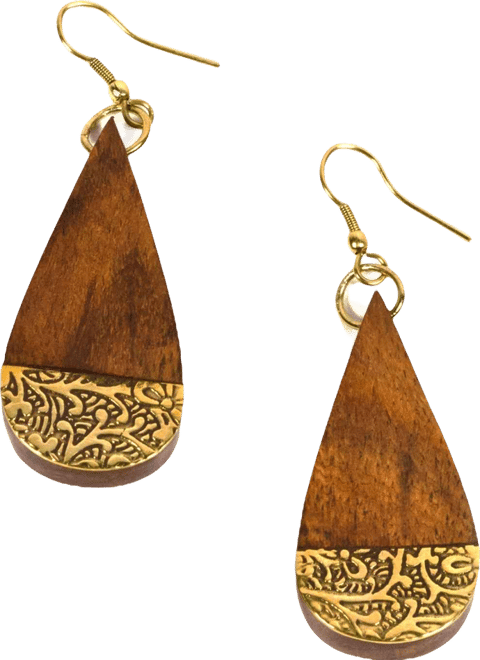Women's Earth and Fire Drop Earrings