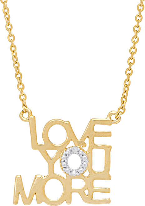 Women's Diamond Accent 'Love You More' Necklace