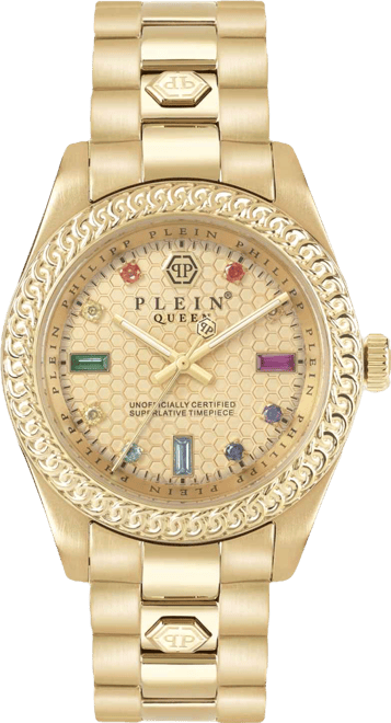 Women's Queen Gold-Tone Stainless Steel Bracelet Watch 36mm