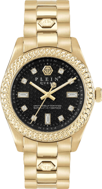 Women's Queen Gold-Tone Stainless Steel Bracelet Watch 36mm