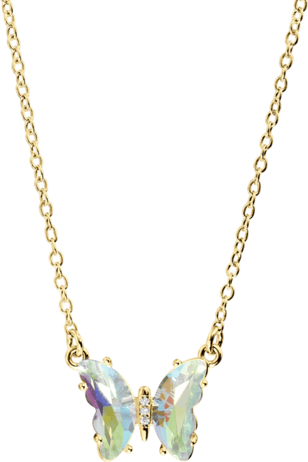 Women's Crystal Butterfly Necklace