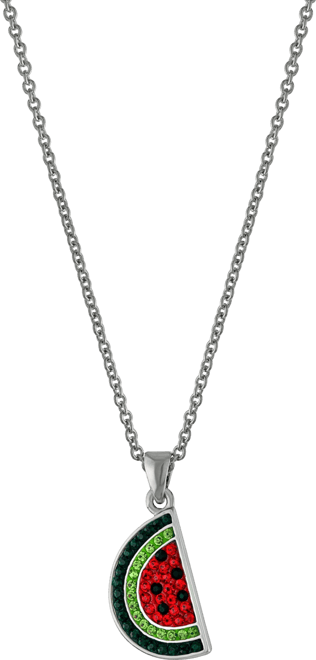Women's Crystal Watermelon Pendant Necklace