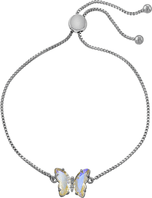 Women's Crystal Butterfly Bolo Adjustable Bracelet