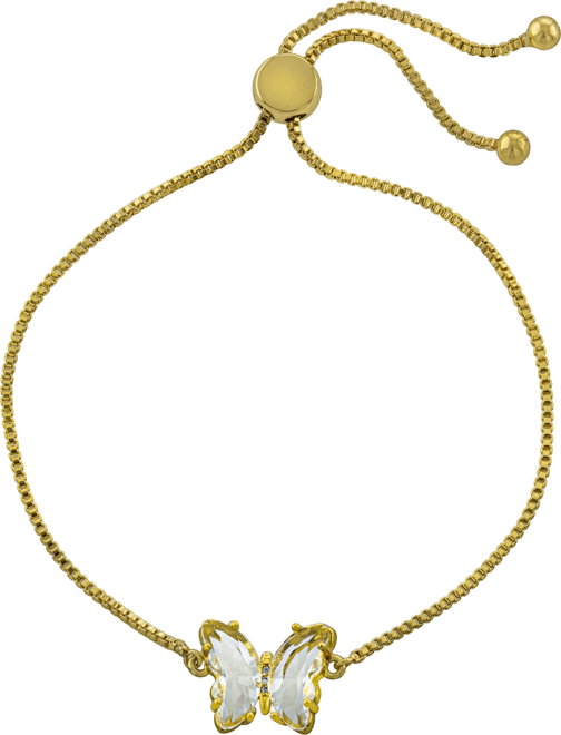 Women's Crystal Butterfly Bolo Adjustable Bracelet