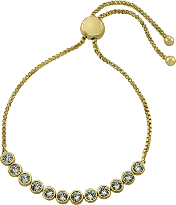 Women's Crystal Bezel Set Adjustable Bracelet