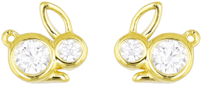 Macy's Bunny Rabbit Stud Earrings in 14K Gold Plated or