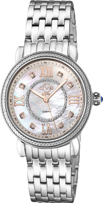 Women's Marsala Swiss Quartz Silver-Tone Stainless Steel Bracelet Watch 37mm