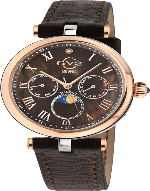 Women's Florence Swiss Quartz Italian Brown Leather Strap Watch 36mm