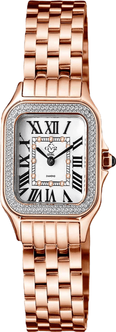 Women's Milan Swiss Quartz Rose Stainless Steel Bracelet Watch 27.5mm