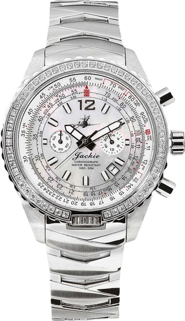 Women's Jackie Chronograph Multifunctional Stainless Steel Bracelet Watch 41-1/2mm