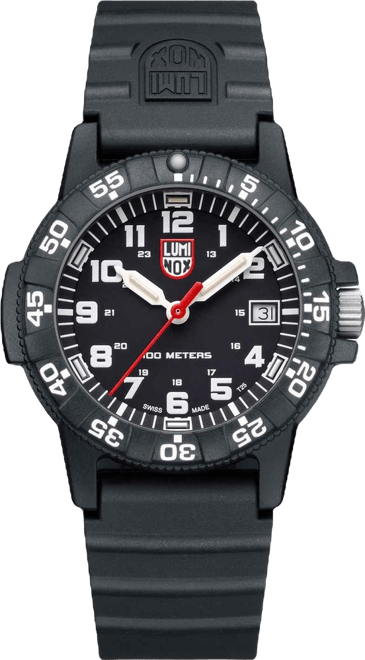 Women's Swiss Leatherback Sea Turtle Dive Black Rubber Strap Watch 39mm