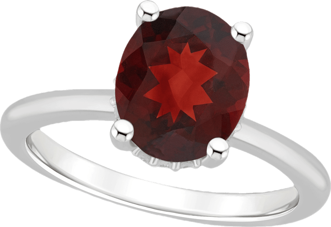 Women's Garnet (3-1/10 ct.t.w.) and Diamond Accent Ring in Sterling Silver