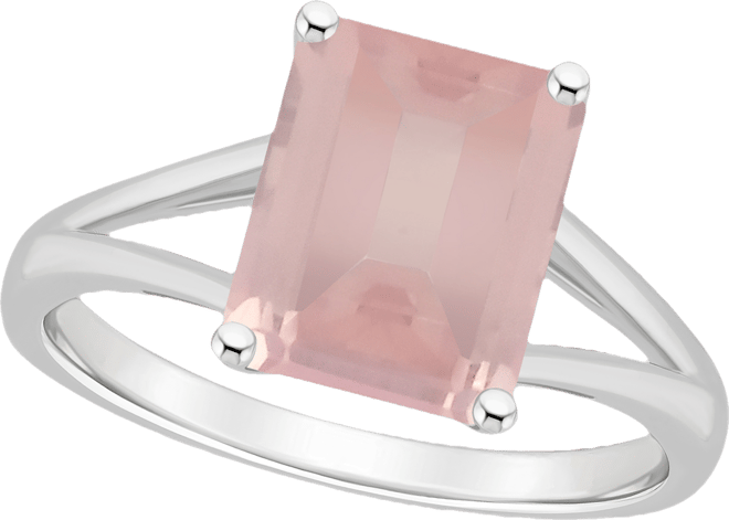 Women's Rose Quartz (3-1/6 ct.t.w.) Ring in Sterling Silver