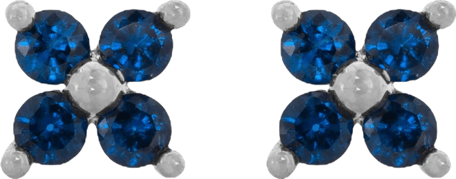 Women's Teeny Tiny Sapphire Cluster Studs
