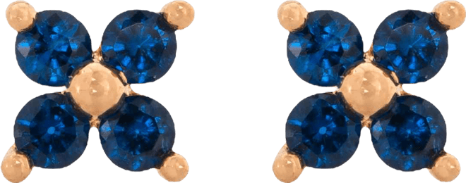 Women's Teeny Tiny Sapphire Cluster Studs