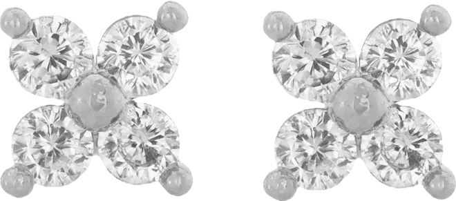 Women's Teeny Tiny Clear Cluster Studs