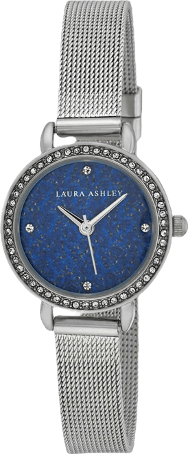 Women's Gemstone Silver-Tone Alloy Bracelet Watch 26mm