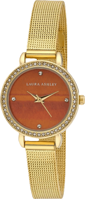 Women's Gemstone Gold-Tone Alloy Bracelet Watch 26mm