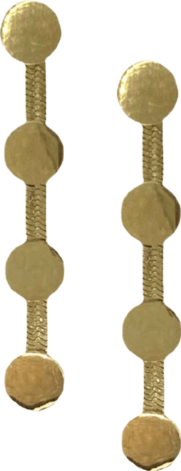 Women's Herringbone Station Drop Earrings