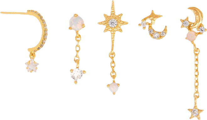 Women's Twinkle Opal Earring Set