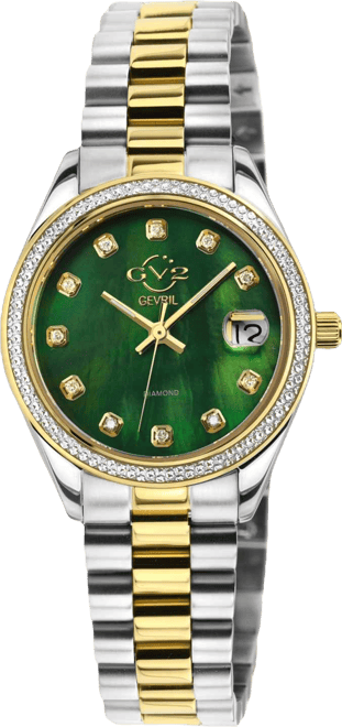 Women's Naples Swiss Quartz Diamond Two-Toned Ss Ipyg Stainless Steel Bracelet Watch 32mm