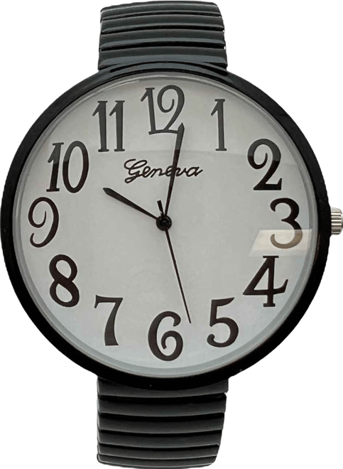 Black Big Face Fun Colors Women Watch