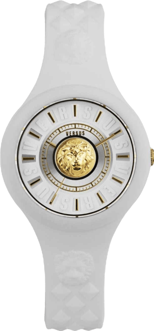 Women's 3 Hand Quartz Fire Island White Silicone Watch, 39mm