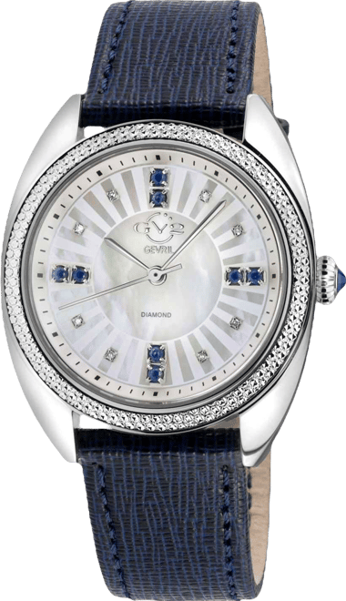 Women's Palermo Swiss Quartz Blue Leather Watch 35mm