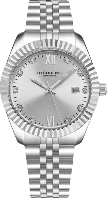 Women's Symphony Silver-tone Stainless Steel , Silver-Tone Dial , 45mm Round Watch