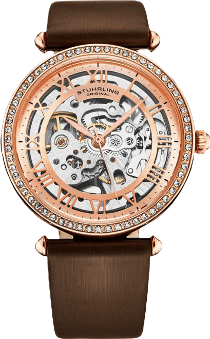 Women's Legacy Brown Leather , Two-Tone Rose-Gold Dial , 45mm Round Watch