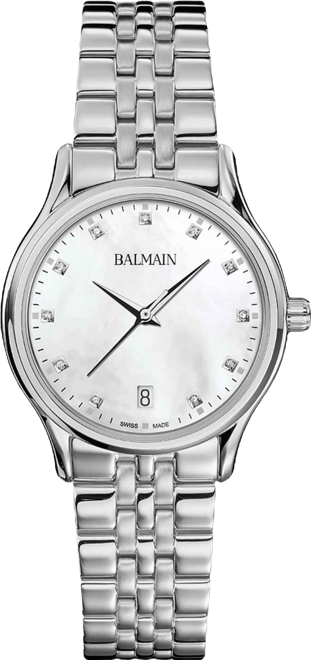 Women's Swiss Beleganza Diamond (1/20 ct. t.w.) Stainless Steel Bracelet Watch 32mm