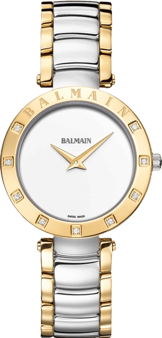 Women's Swiss ia Bijou Diamond (1/10 ct. t.w.) Two-Tone Stainless Steel Bracelet Watch 33mm