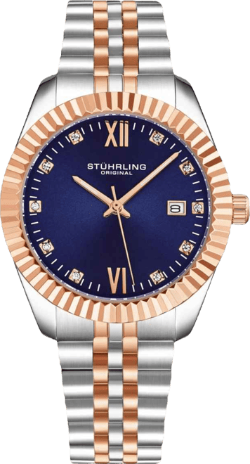 Women's Symphony Silver-tone Stainless Steel , Blue Dial , 45mm Round Watch