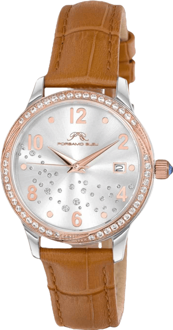 Women's Ruby Genuine Leather Band Watch 1141DRUL