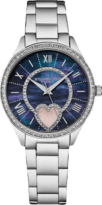 Women's Symphony Silver-tone Stainless Steel, Blue Dial, 45mm Round Watch