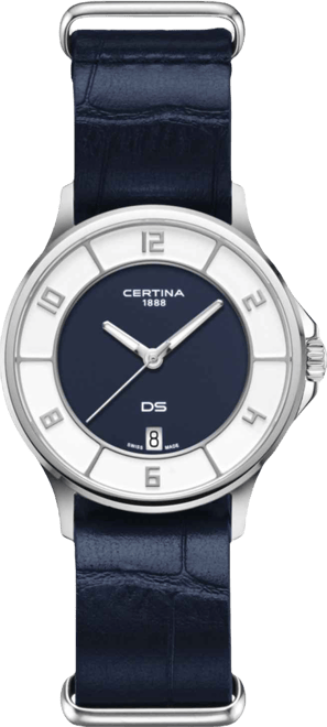 Women's Swiss Ds-6 Blue Leather Strap Watch 35mm