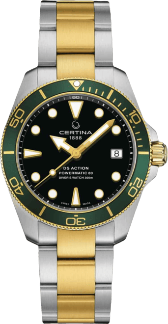 Women's Swiss Automatic Ds Action Diver Two-Tone Stainless Steel Bracelet Watch 38mm