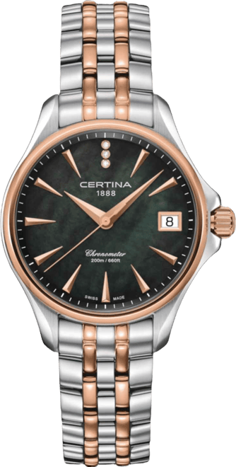 Women's Swiss Ds Action Diamond Accent Two-Tone Stainless Steel Bracelet Watch 34mm