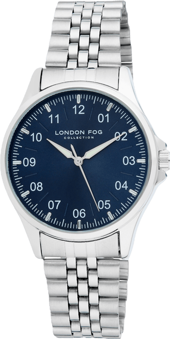 London Fog Women's Quartz Dundee Reader Silver-Tone Alloy Watch