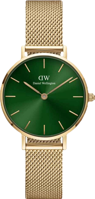 Women's Petite Emerald 23K Gold Pvd Plated Stainless Steel Watch 28mm