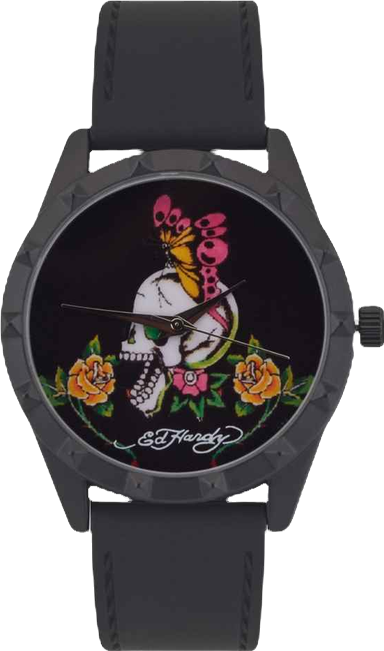 Women's Matte Black Silicone Strap Watch 40mm