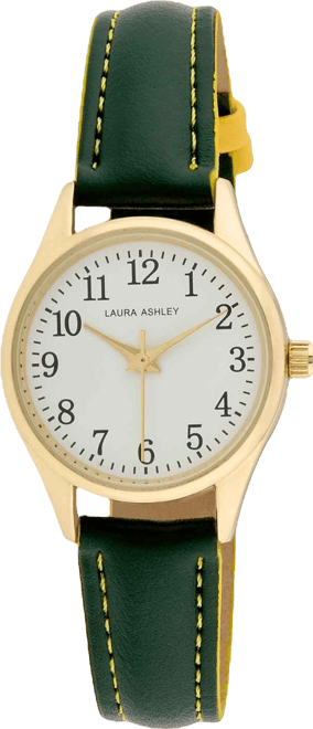 Women's Quartz Green Faux Leather Watch 30mm